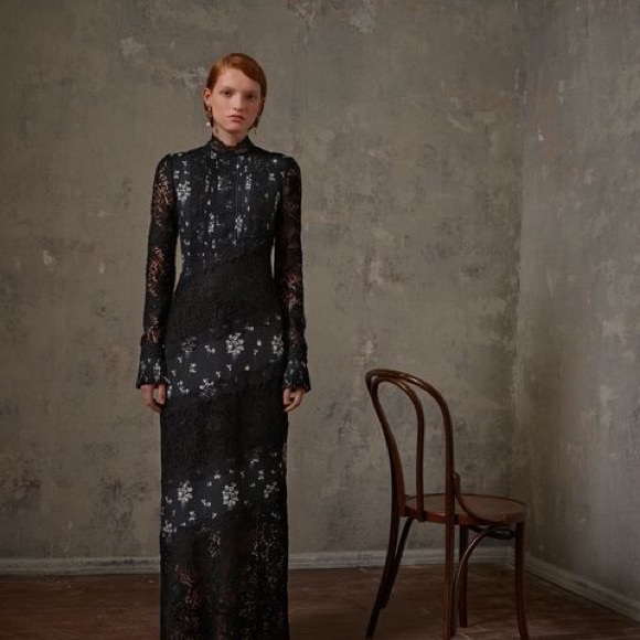 ERDEM Dresses & Skirts - Erdem x hm high neck black lace and chiffon dress